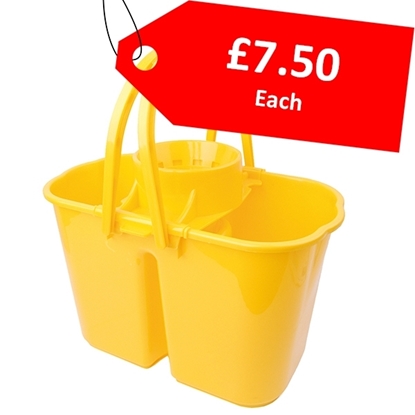 Picture of Yellow Double Bucket with Wringer – 14L – CLEARANCE SALE