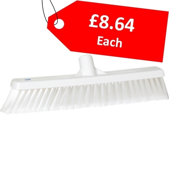 Picture of Broom Soft-Split Bristles 410MM WHITE - CLEARANCE SALE