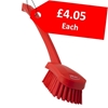 Picture of Washing Brush with Long Handle with Hard Bristles 415MM RED - CLEARANCE SALE