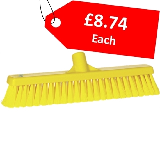 Picture of Broom Soft-Split Bristles 410MM YELLOW - CLEARANCE SALE