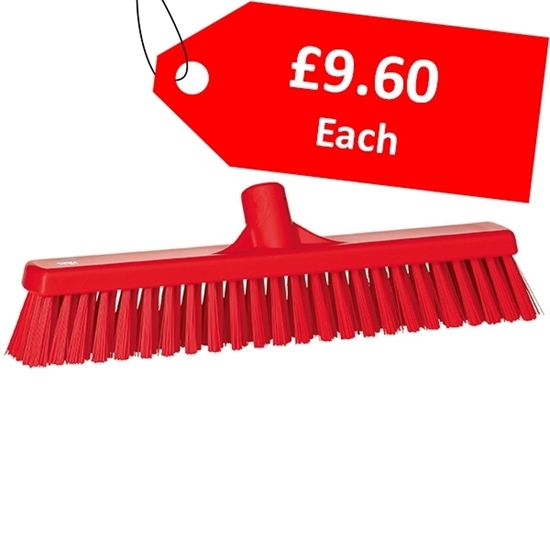 Picture of Broom Head Soft-Hard Bristles 410MM RED - CLEARANCE SALE
