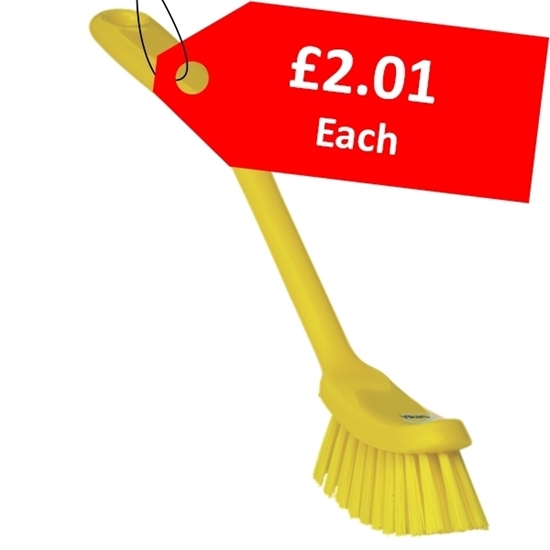 Picture of Dish Brush Medium Bristles 290MM YELLOW - CLEARANCE SALE