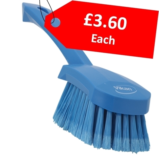 Picture of Washing Brush with Short Handle Soft-Split Bristles 270MM BLUE - CLEARANCE SALE
