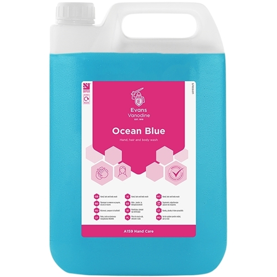 Picture of Evans Ocean Blue Revitalising Hand, Hair and Body Wash  2 X 5 Litre