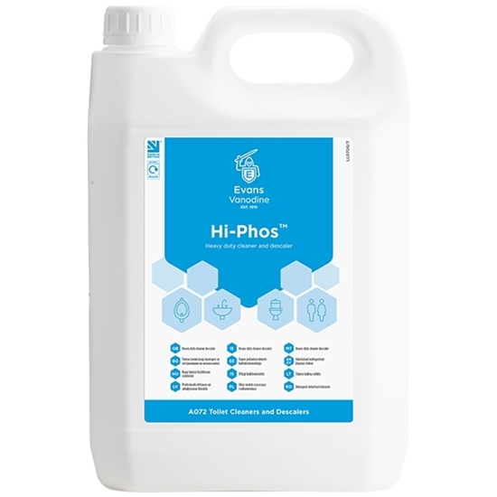 Picture of Evans Hi-Phos™ Heavy Duty Washroom and Toilet Cleaner and Descaler 2 X 5 Litre