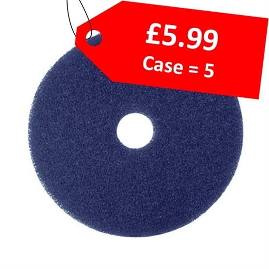 Picture of 13" BLUE ECONOMY CLEANING FLOOR PAD - CLEARANCE SALE