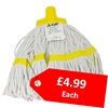 Picture of 910217 MIDI LOOP SYRTEX 17" WHITE/YELLOW MOP - CLEARANCE SALE