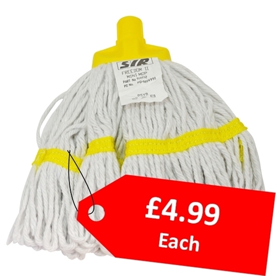 Picture of 910217 MIDI LOOP SYRTEX 17" WHITE/YELLOW MOP - CLEARANCE SALE