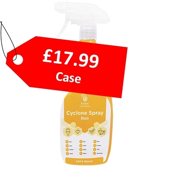 Picture of EVANS CYCLONE SPRAY WITH BLEACH 12 X 750 ml - CLEARANCE SALE