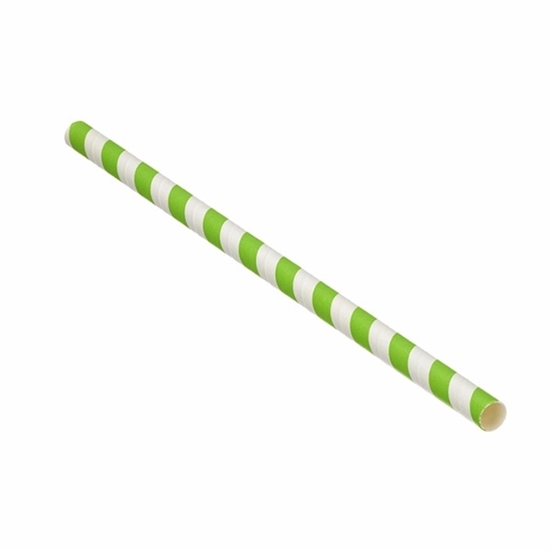 Picture of Paper Smoothie Straw Lime Stripped D22040 (5000)