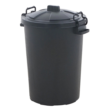 Picture of BIG DUG ESSENTIALS 85L BLACK DUSTBIN WITH CLIP LID