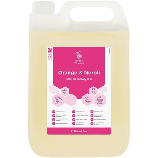 Picture of Evans Orange & Neroli Hand, Hair & Body Wash 5 Litre
