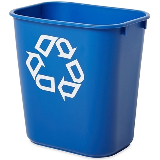 Picture of BLUE RECYCLING RECTANGULAR WASTEBASKET 12.9L