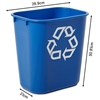 Picture of BLUE RECYCLING RECTANGULAR WASTEBASKET 12.9L