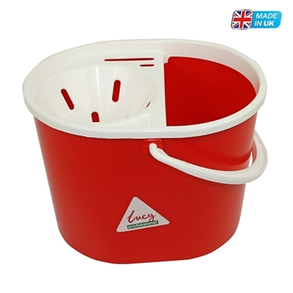 Picture of Oval Mop Bucket with Sieve 7 Litre- Red