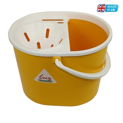 Picture of LUCY OVAL MOP BUCKET 7 LITRE WITH SIEVE YELLOW