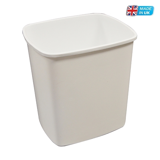 Picture of Rectangular Plastic Waste Bin 15 Litre White