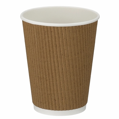 Picture of 12oz BROWN RIPPLE COFFEE CUP (500)