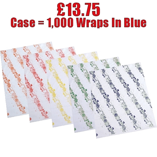 Picture of Burger Wraps - Blue - CLEARANCE SALE