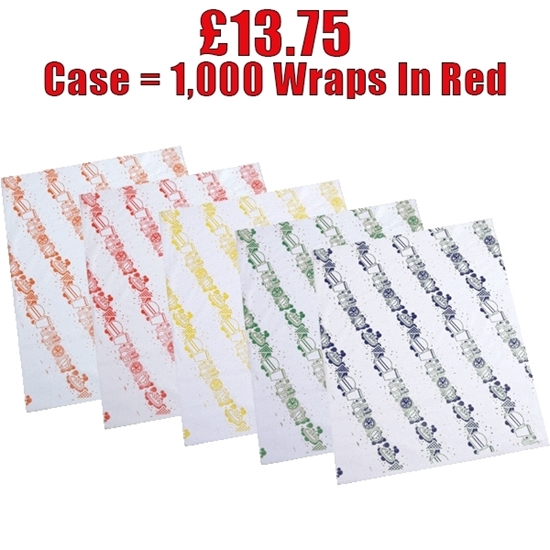 Picture of Burger Wraps - Red - CLEARANCE SALE