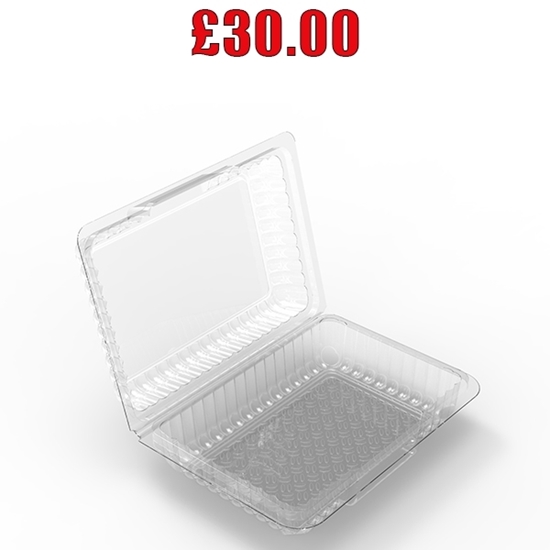 Picture of Clear Container with Hinged Lid - CLEARANCE SALE