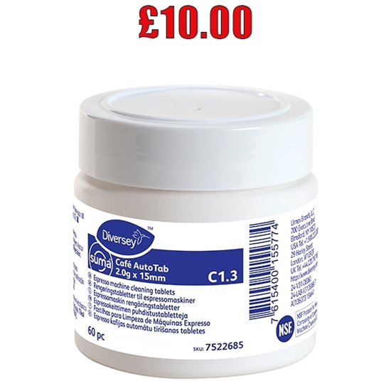 Picture of Diversey Suma Cafe Autotab C1.3 Espresso Machine Cleaning Tablets - CLEARANCE SALE