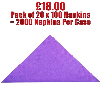 Picture of Swantex Purple Napkins 33cm 2 ply - CLEARANCE SALE