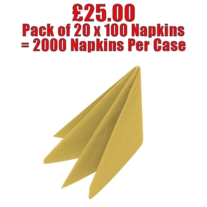 Picture of Swantex Sunshine Yellow Napkin 40cm 2 Ply - CLEARANCE SALE