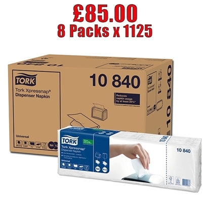 Picture of Tork N4 Xpressnap® White Dispenser Napkin - CLEARANCE SALE
