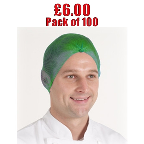 Picture of Green Metal-Free Hairnet Knotted - CLEARANCE SALE