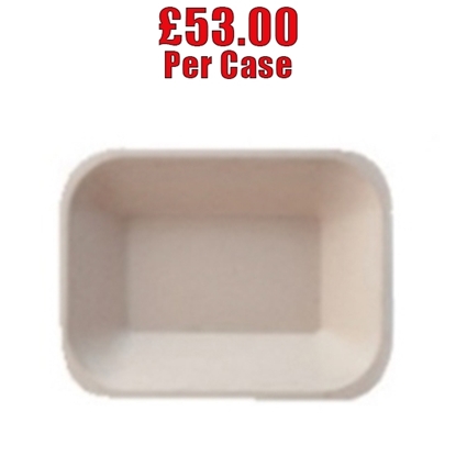 Picture of Eco Fibre Food Tray Small 16.5CM x 12.5CM x 3CM - CLEARANCE SALE