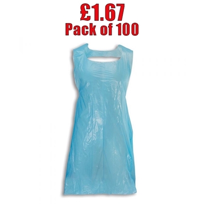 Picture of Medium Blue Disposable Aprons Micron - CLEARANCE SALE