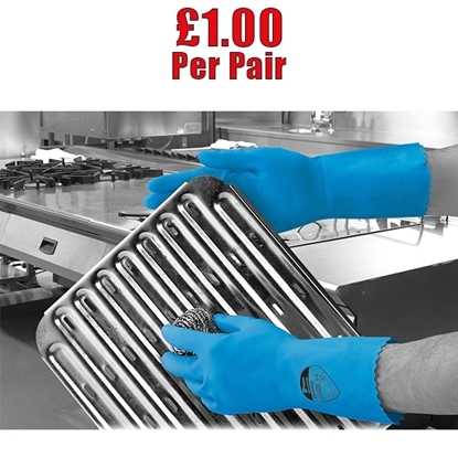 Picture of Size 6 Optima Domestic Glove Blue - CLEARANCE SALE