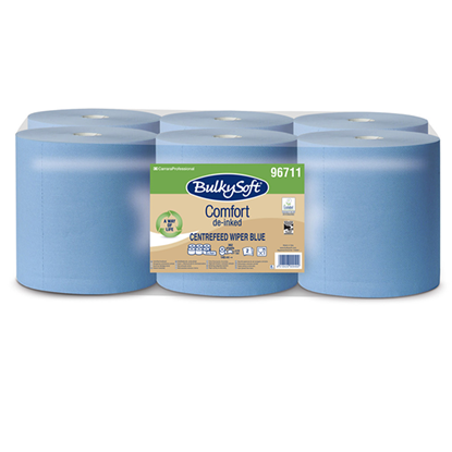 Picture of Bulkysoft Comfort Centrefeed Roll Blue 2Ply 150m